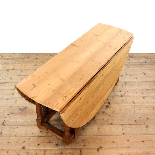M-6323 Large Vintage Pine Gateleg Dining Table penderyn antiques (6)