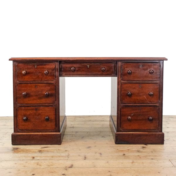 M-6328 Antique Victorian Mahogany Kneehole Desk penderyn antiques (1)