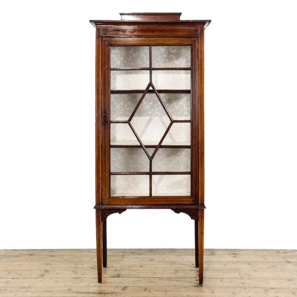 M-6346 Antique Edward Mahogany Inlaid Display Cabinet penderyn antiques (1)
