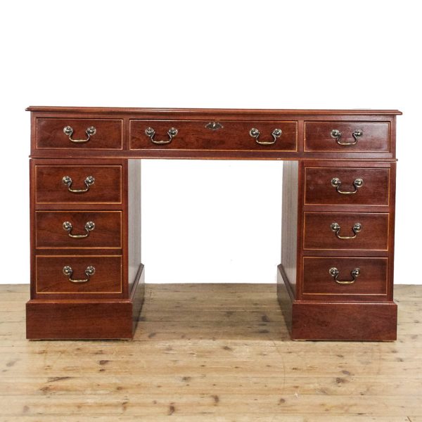 M-6377 Traditional Style Mahogany Pedestal Desk penderyn antiques (1)