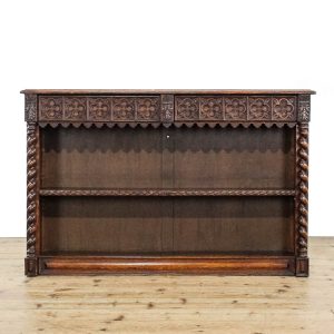 M-6391 Antique Low 19th Century Gothic Open Bookcase penderyn antiques (2)