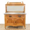 M-6395 Antique Edwardian Walnut Marble Top Washstand penderyn antiques (1)