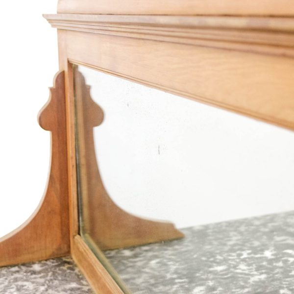 M-6395 Antique Edwardian Walnut Marble Top Washstand penderyn antiques (7)