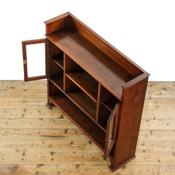 M-6399 Antique Edwardian Mahogany Freestanding Bookcase penderyn antiques (4)