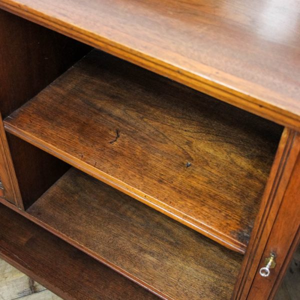 M-6399 Antique Edwardian Mahogany Freestanding Bookcase penderyn antiques (7)