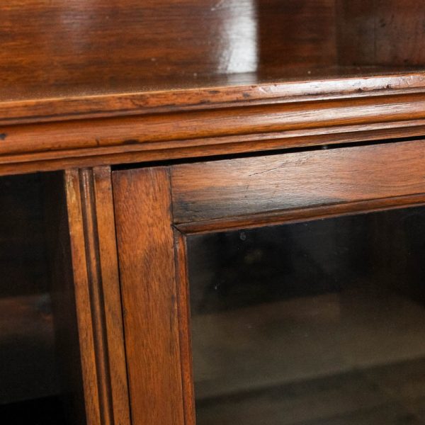M-6399 Antique Edwardian Mahogany Freestanding Bookcase penderyn antiques (9)