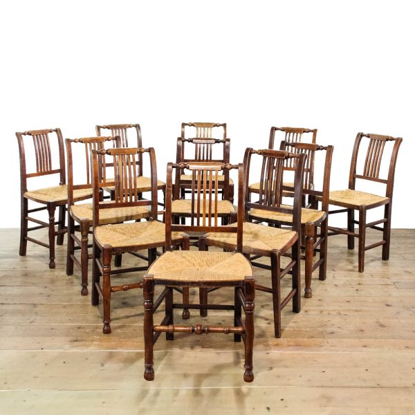 M-6408 Harlequin Set Of Eleven Georgian Dining Chairs penderyn antiques (1)