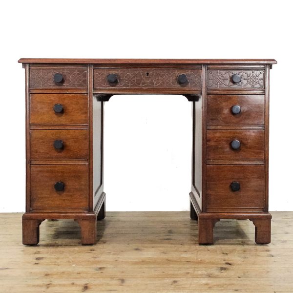 M-6414 Antique Mahogany Kneehole Desk penderyn antiques (1)