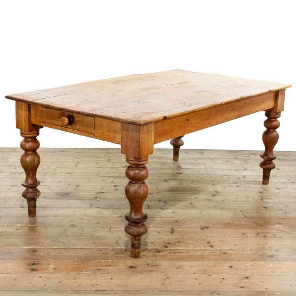M-6417 Antique Victorian Pine Farmhouse Table pendewryn antiques (1)