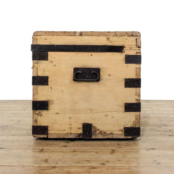 M-6444 Antique Pine Metal Bound Chest penderyn antiques (5