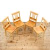 M-6451A Set of Four Antique Beech Chapel Chairs penderyn antiques (2)