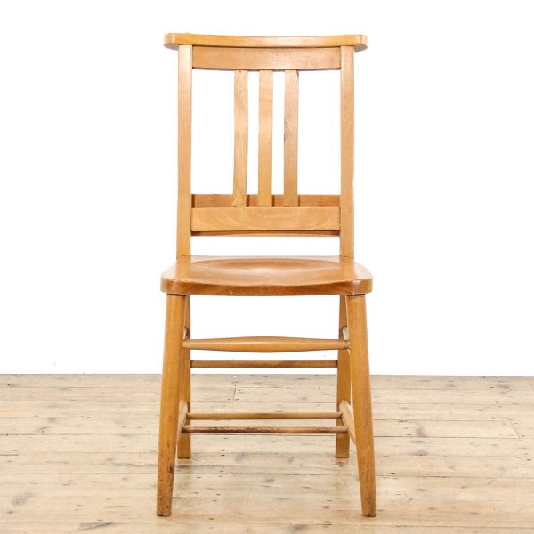 M-6451A Set of Four Antique Beech Chapel Chairs penderyn antiques (7)