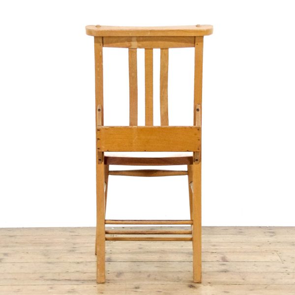 M-6451A Set of Four Antique Beech Chapel Chairs penderyn antiques (9)