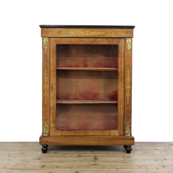 M-6513 Antique Walnut Inlaid Cabinet (1)