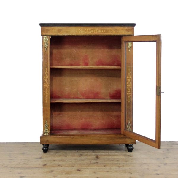 M-6513 Antique Walnut Inlaid Cabinet (2)