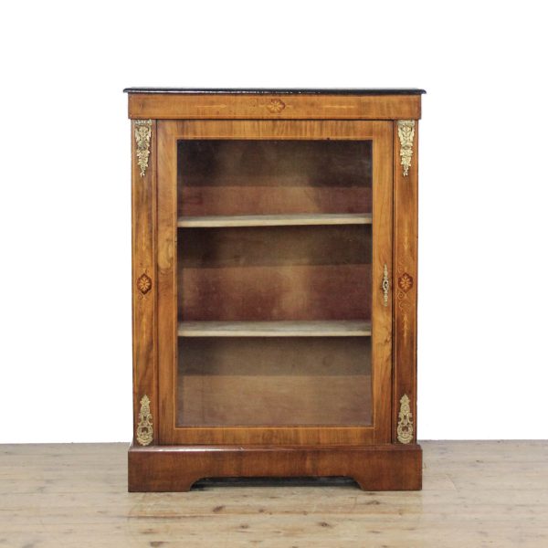 M-6510 Antique Walnut Inlaid Pier Cabinet (1)