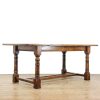 M-6486 Early 20th Century Oak Refectory Table (1)