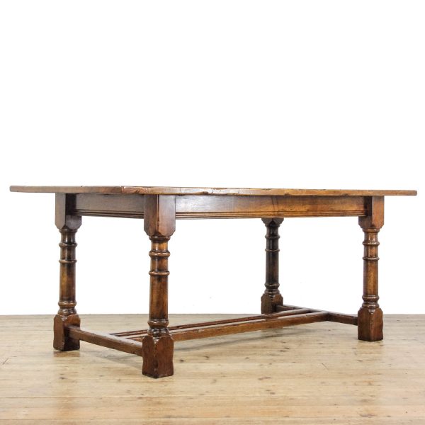 M-6486 Early 20th Century Oak Refectory Table (1)