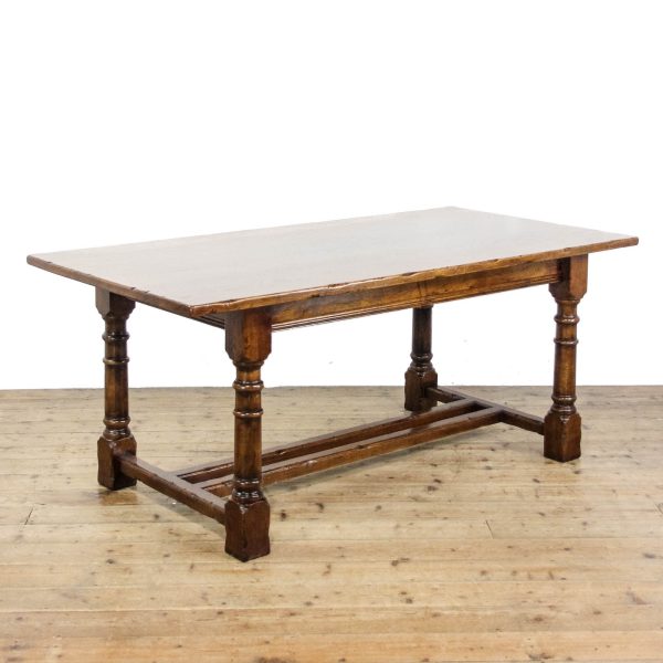 M-6486 Early 20th Century Oak Refectory Table (2)