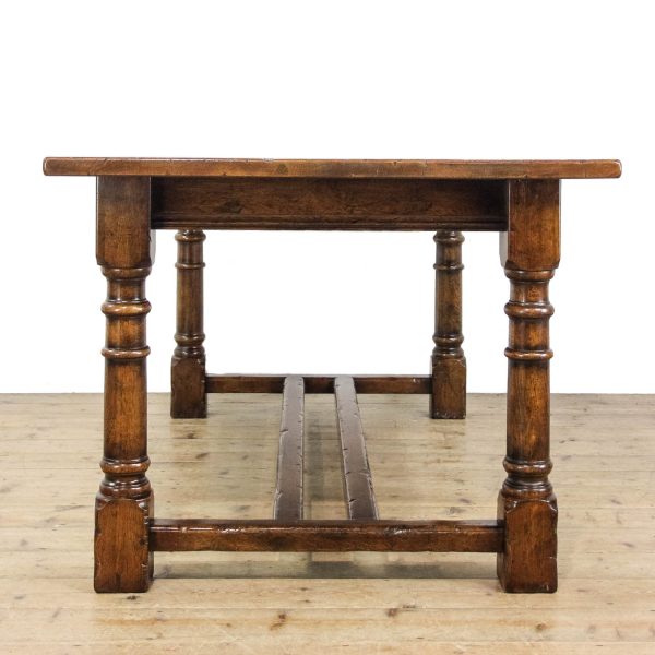 M-6486 Early 20th Century Oak Refectory Table (8)
