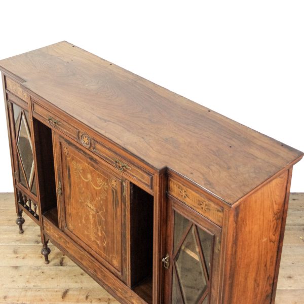 M-6477 Edwardian Rosewood Inlaid Side Cabinet (5)