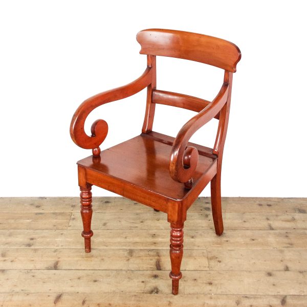 M-6165B_Antique Mahogany Elbow Chair (1)