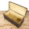 M-6394 Antique Leather Domed Trunk (10)