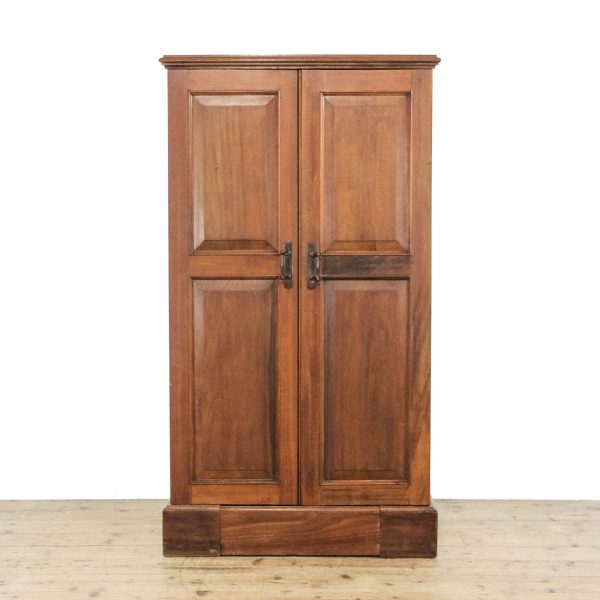 M-6445 Antique Edwardian Mahogany Gentleman's Wardrobe (1)