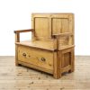 M-6452 Rustic Pine Settle Bench (1)