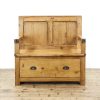 M-6452 Rustic Pine Settle Bench (2)