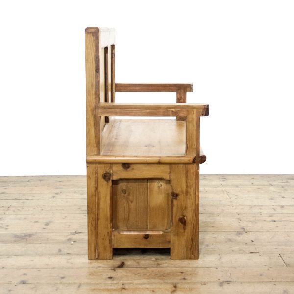 M-6452 Rustic Pine Settle Bench (3)