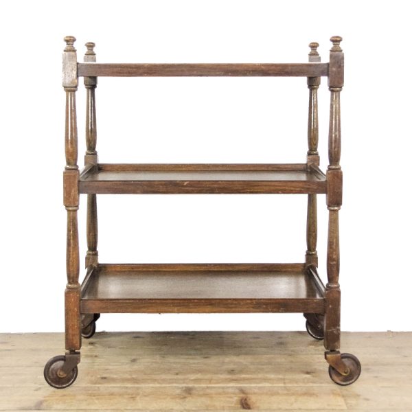 M-6454 Vintage Oak Drinks Trolley (5)