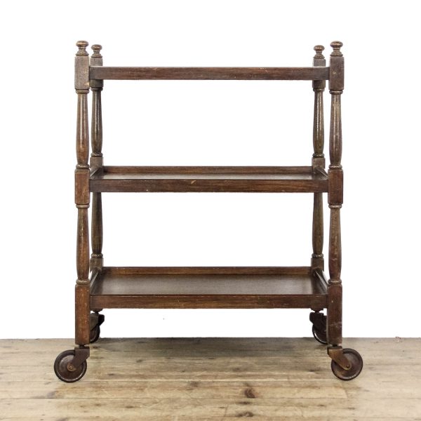 M-6454 Vintage Oak Drinks Trolley (6)
