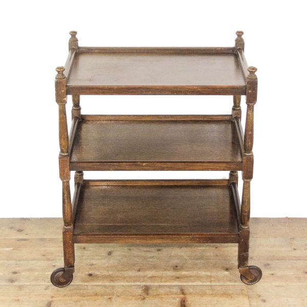 M-6454 Vintage Oak Drinks Trolley (7)