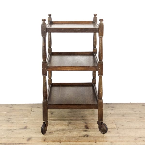 M-6454 Vintage Oak Drinks Trolley (8)