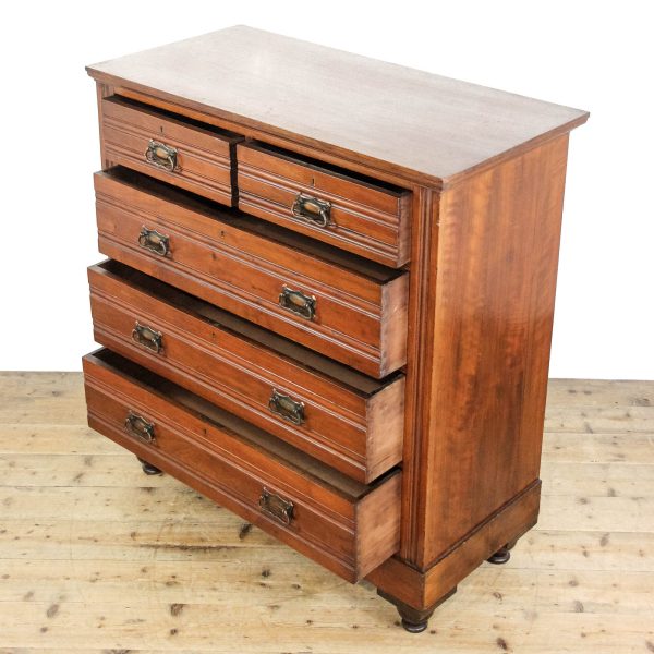 M-6460 Antique Edwardian Mahogany Chest of Drawers (5)
