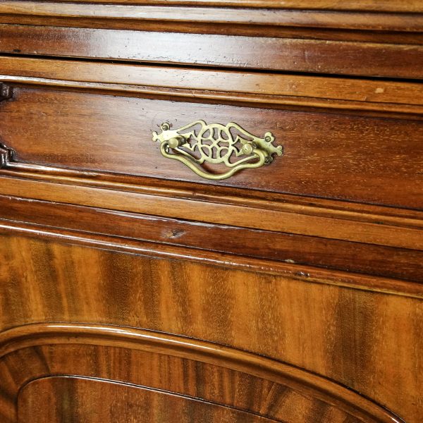 M-6464 Antique Victorian Mahogany Glazed Top Bookcase (7)