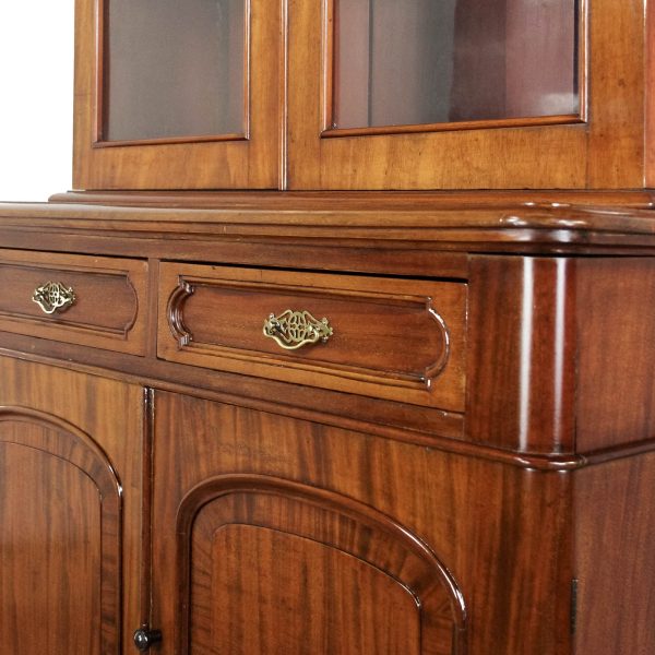 M-6464 Antique Victorian Mahogany Glazed Top Bookcase (8)