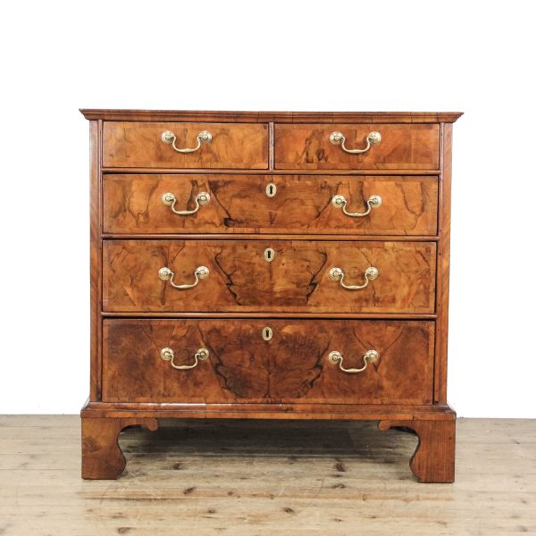 M-6512 Antique Georgian Walnut Chest of Drawers (1)