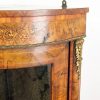 M-6474 Antique Victorian Inlaid Bow Front Corner Cupboard (1)