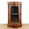 M-6474 Antique Victorian Inlaid Bow Front Corner Cupboard (2)