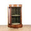 M-6474 Antique Victorian Inlaid Bow Front Corner Cupboard (3)