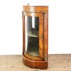 M-6474 Antique Victorian Inlaid Bow Front Corner Cupboard (6)