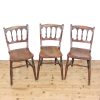 M-6517 Antique Victorian Set of Three Elm Farmhouse Chairs (1)