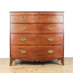 M-6491 Regency Mahogany Bow Front Chest of Drawers (1)