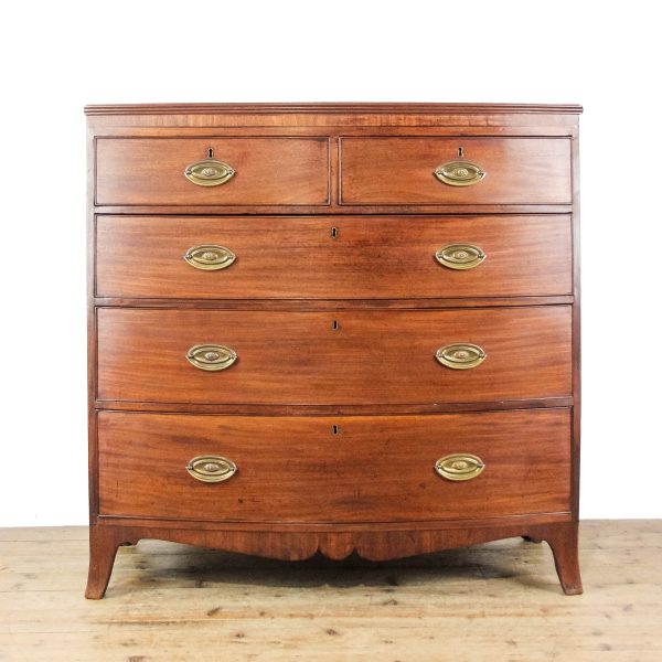 M-6491 Regency Mahogany Bow Front Chest of Drawers (1)
