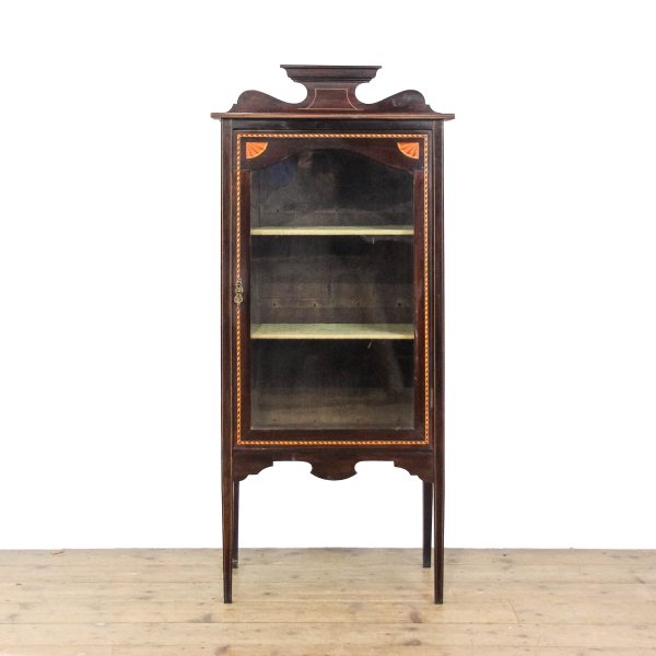 M-6514 Edwardian Mahogany Inlaid Display Cabinet (1)
