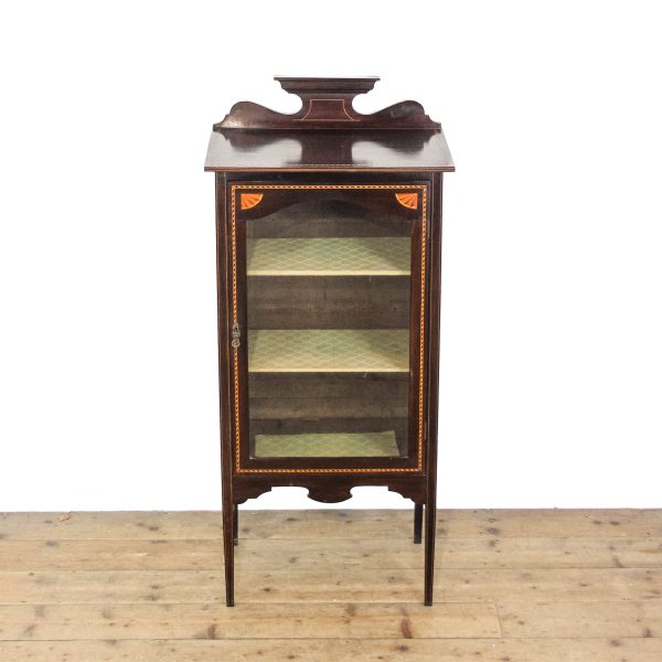 M-6514 Edwardian Mahogany Inlaid Display Cabinet (2)