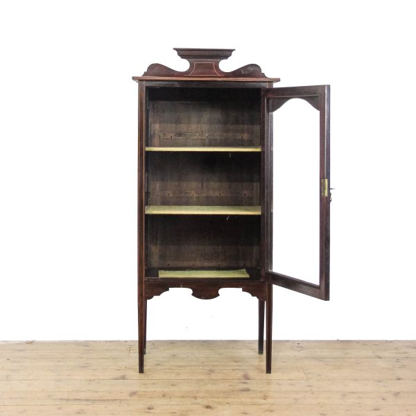 M-6514 Edwardian Mahogany Inlaid Display Cabinet (3)