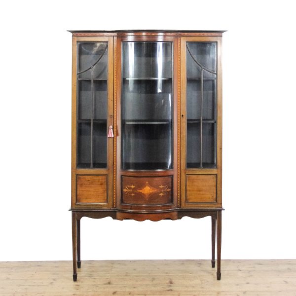 M-5819 Antique Edwardian Mahogany Display Cabinet (1)